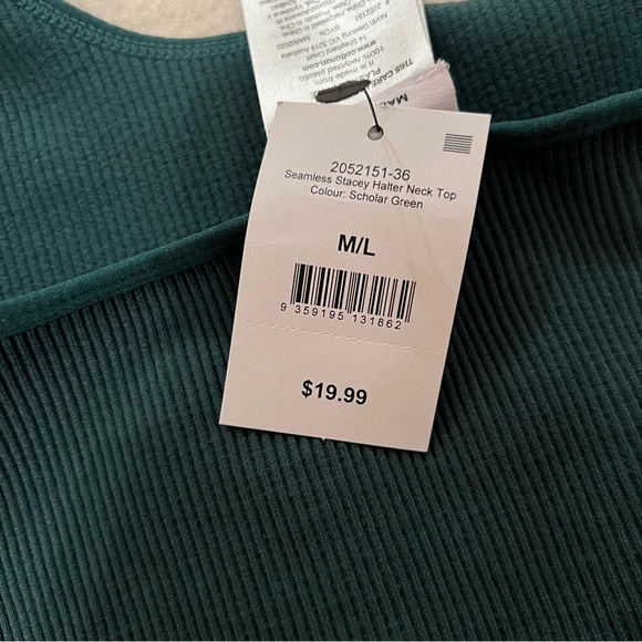 nwt forest green halter top - Picture 3 of 3